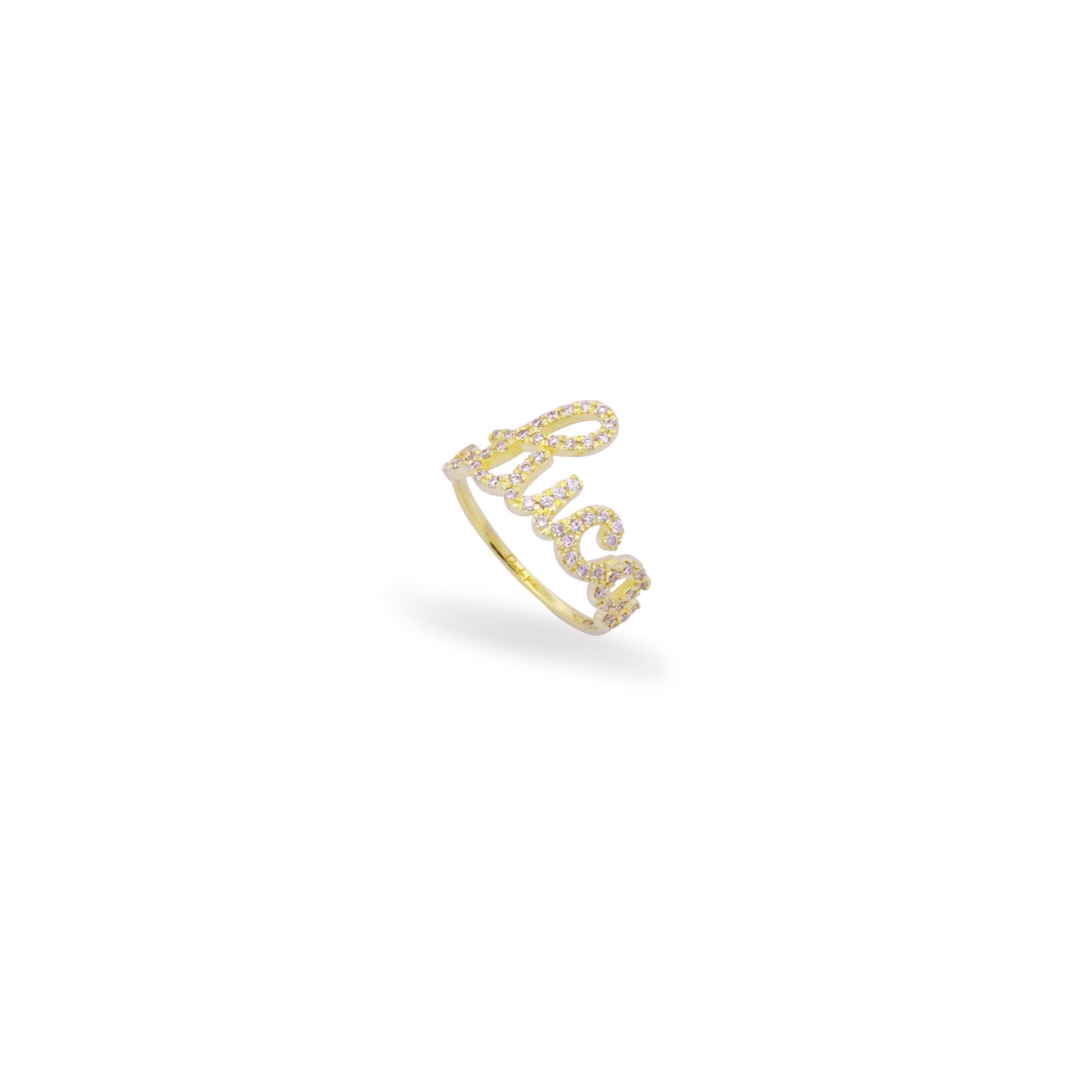 Anello personalizzato nome e Diamanti Lab Grown - ORO18KT