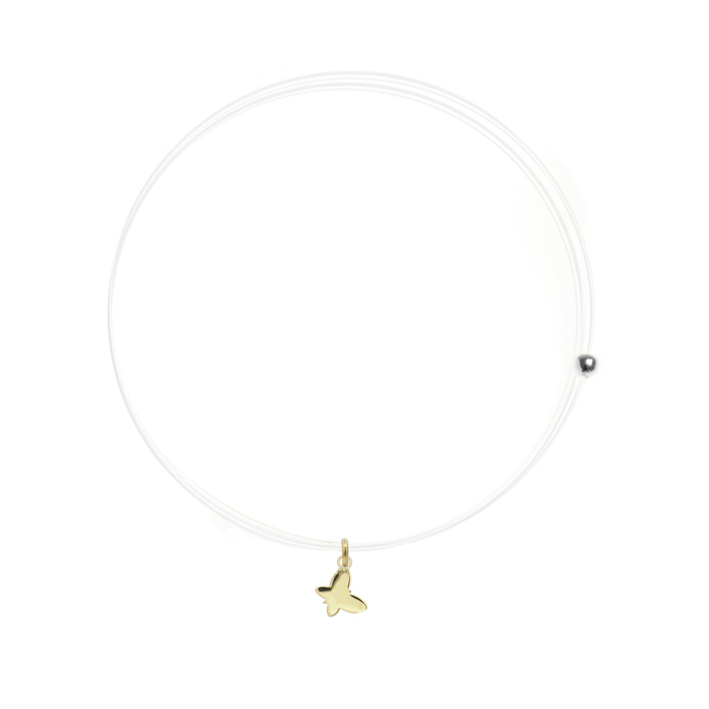 Girocollo Lenza con Farfalla - ORO18KT