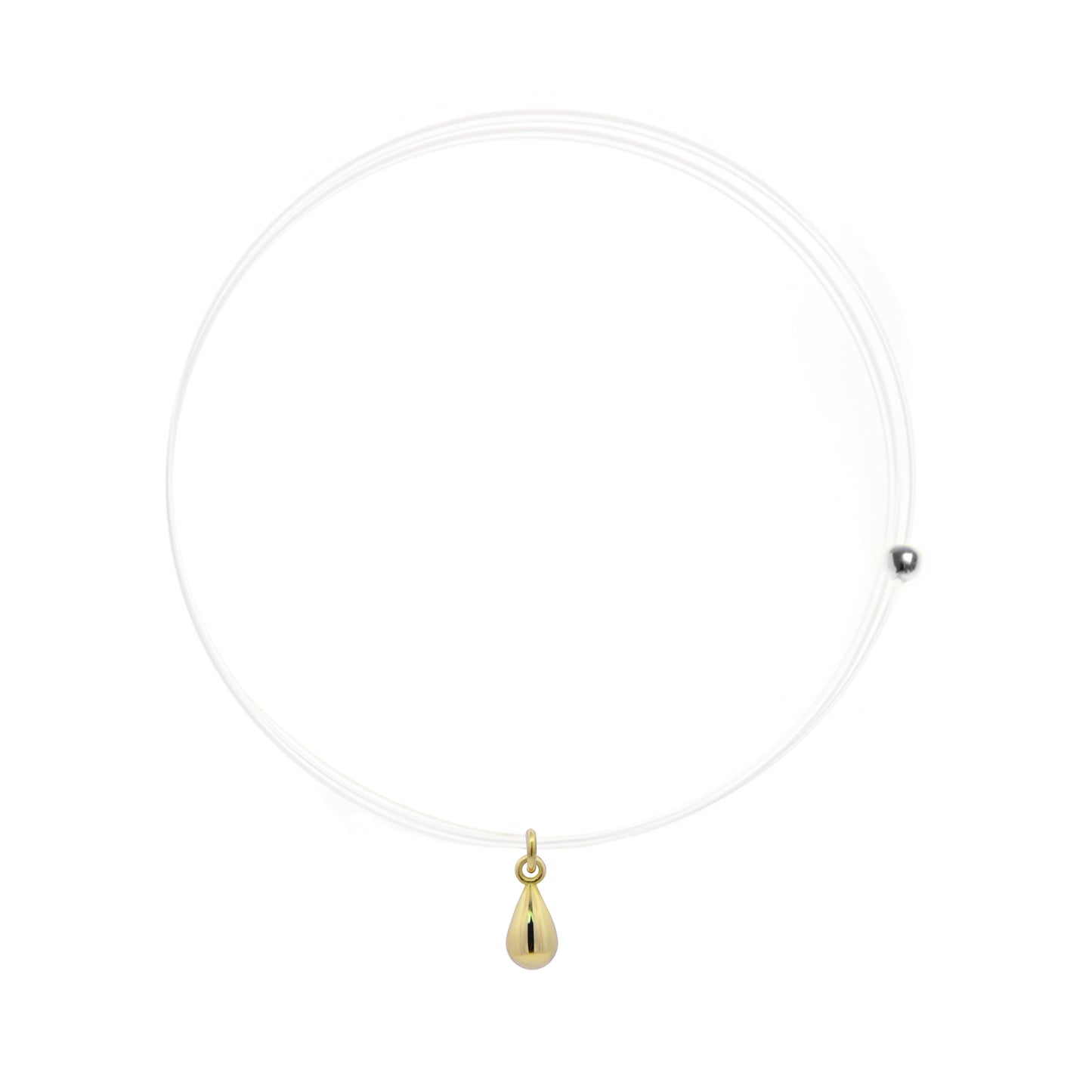 Girocollo Lenza con goccia - ORO18KT