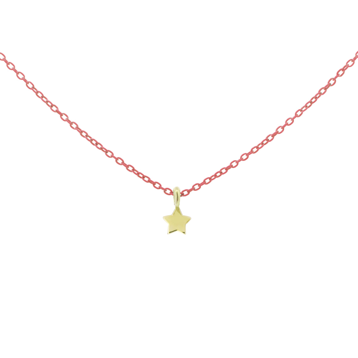 Girocollo stella catena con vernice - ORO 18KT