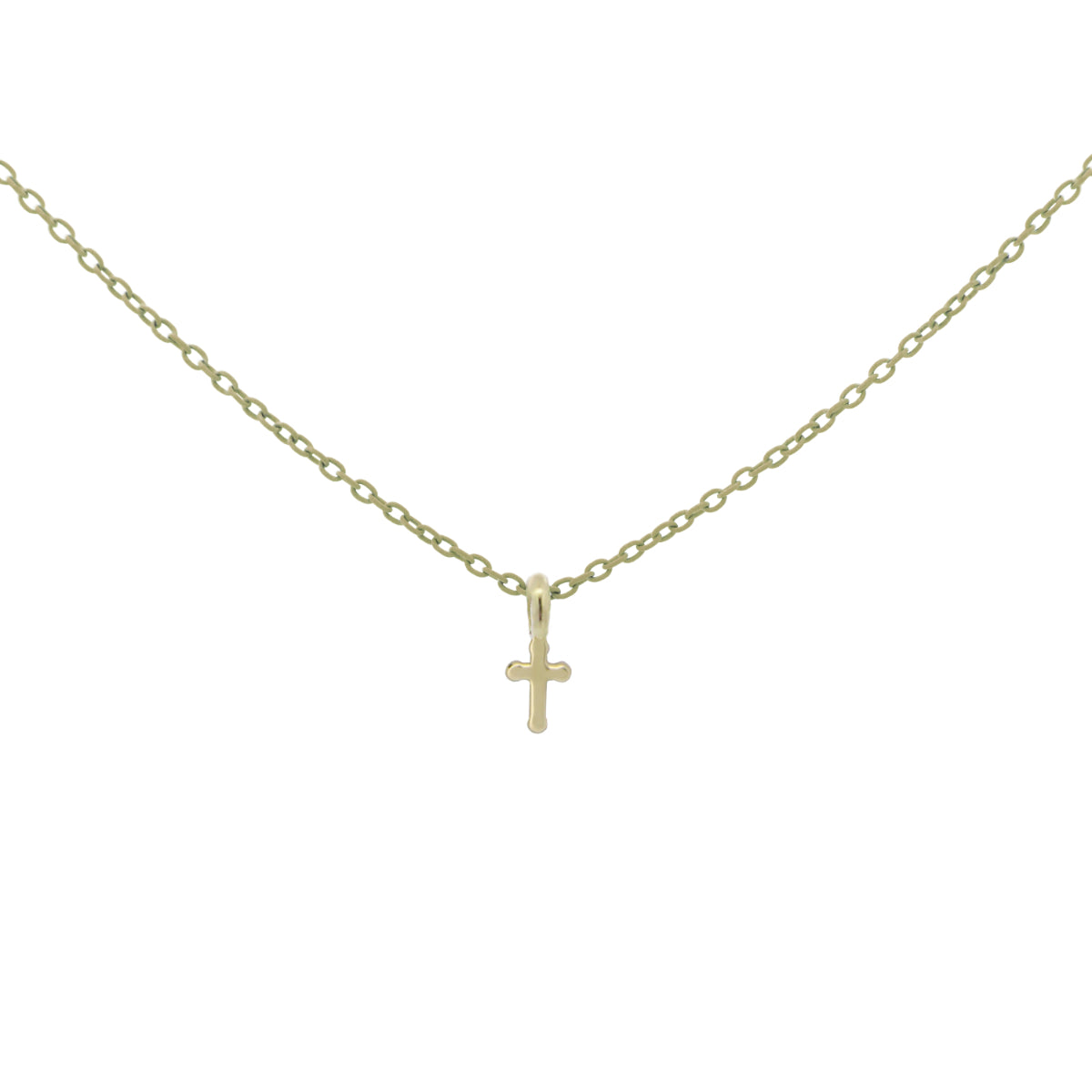 Girocollo croce catena con vernice - ORO 18KT