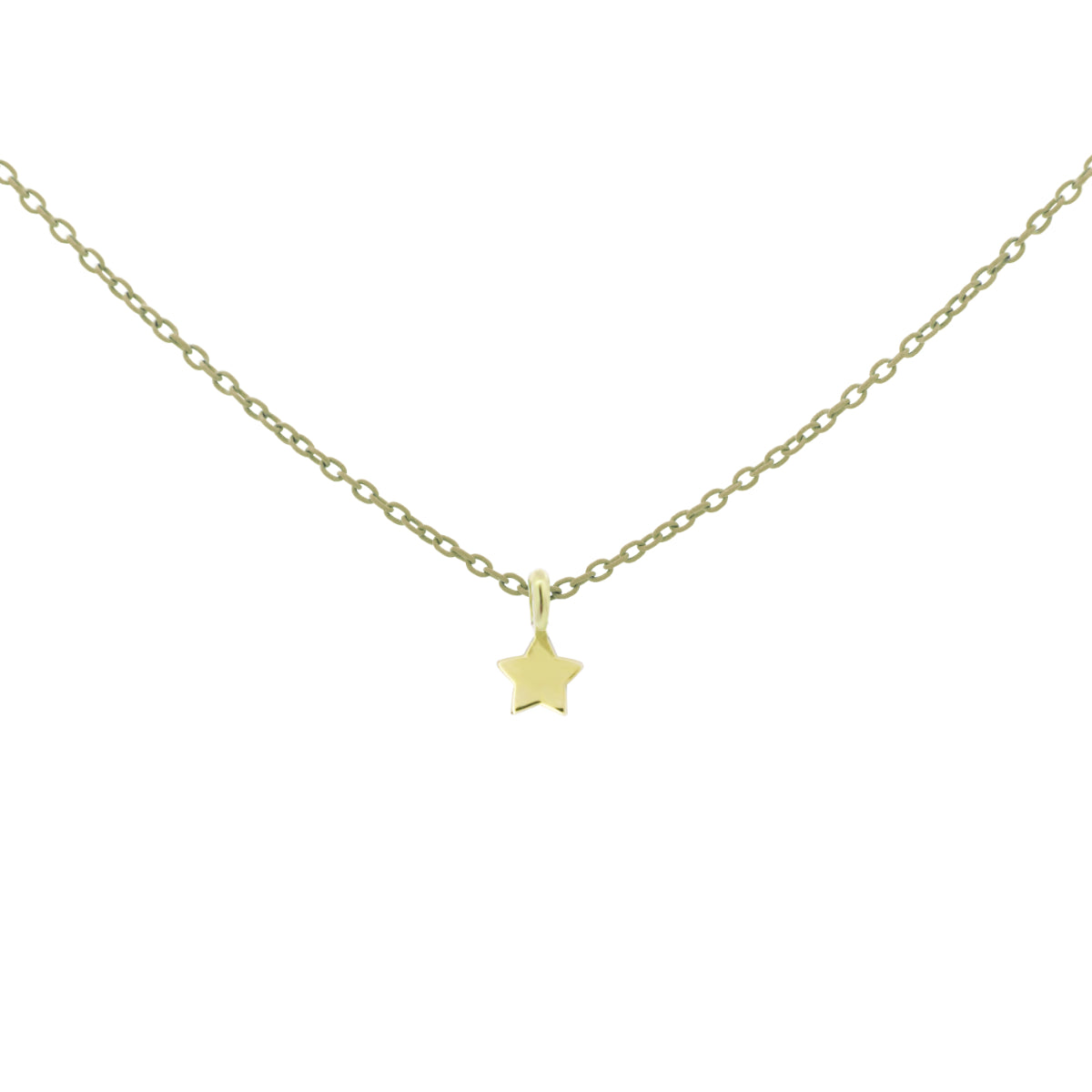 Girocollo stella catena con vernice - ORO 18KT