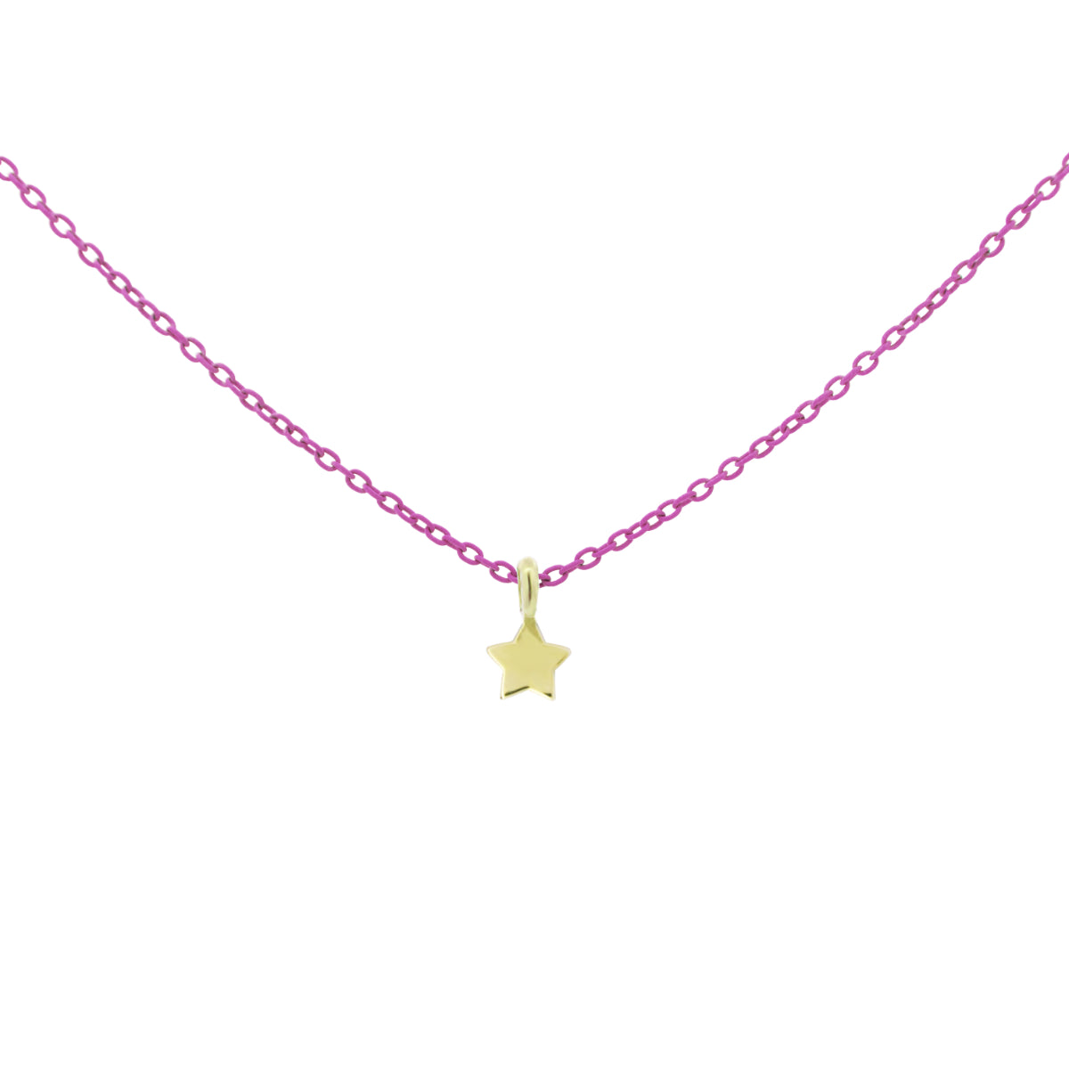 Girocollo stella catena con vernice - ORO 18KT