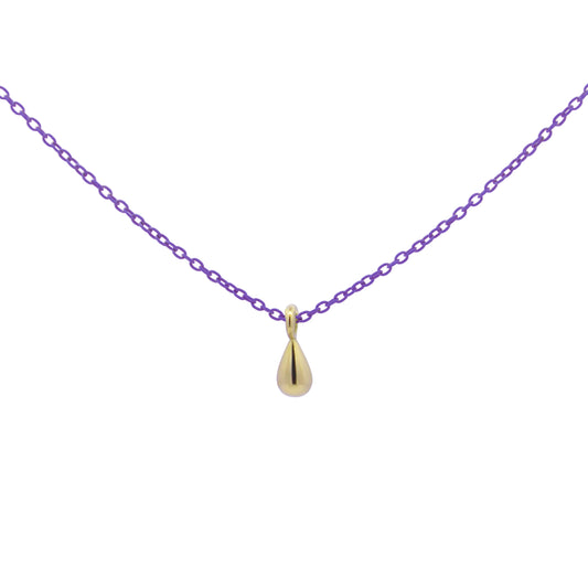 Girocollo goccia catena con vernice - ORO 18KT