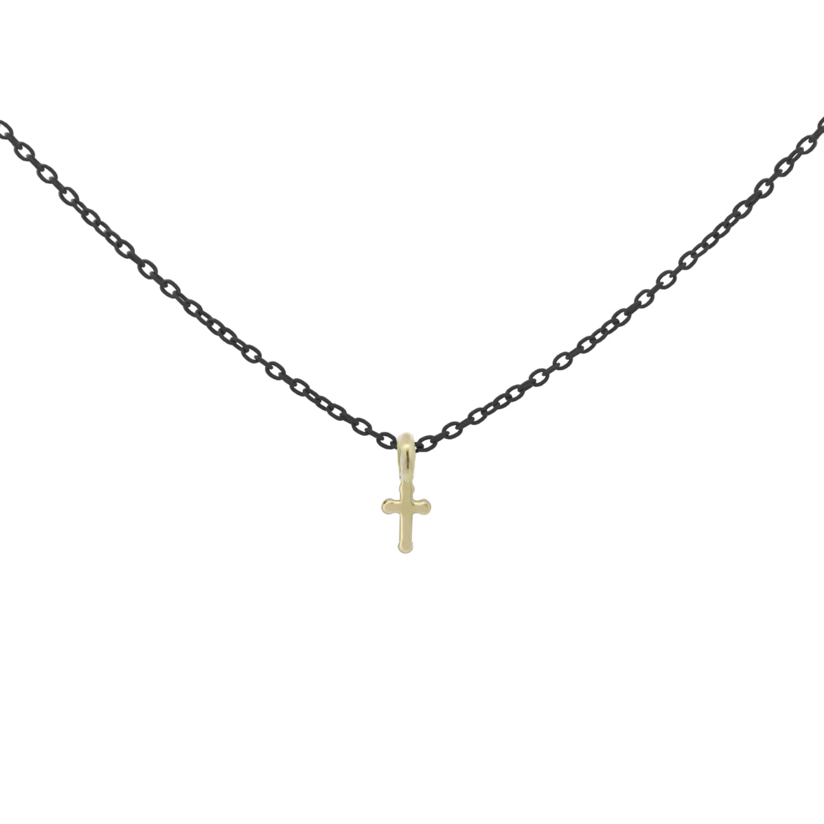 Girocollo croce catena con vernice - ORO 18KT