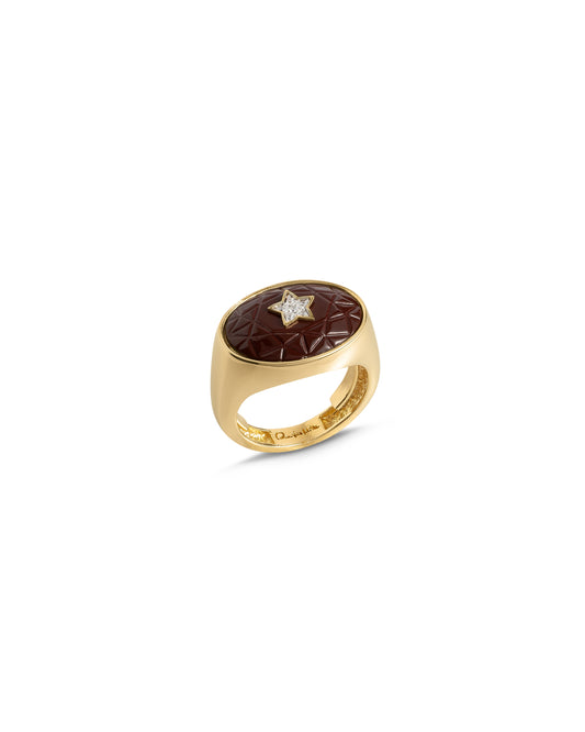 Anello oval choco e stella - BON BON