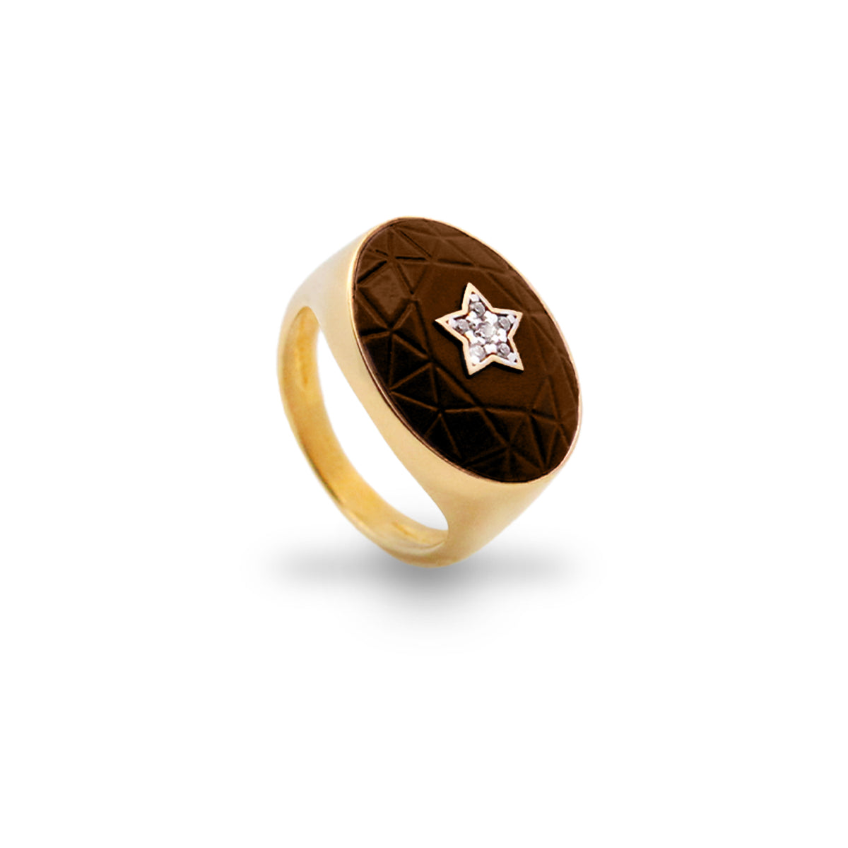 Anello oval choco e stella - BON BON