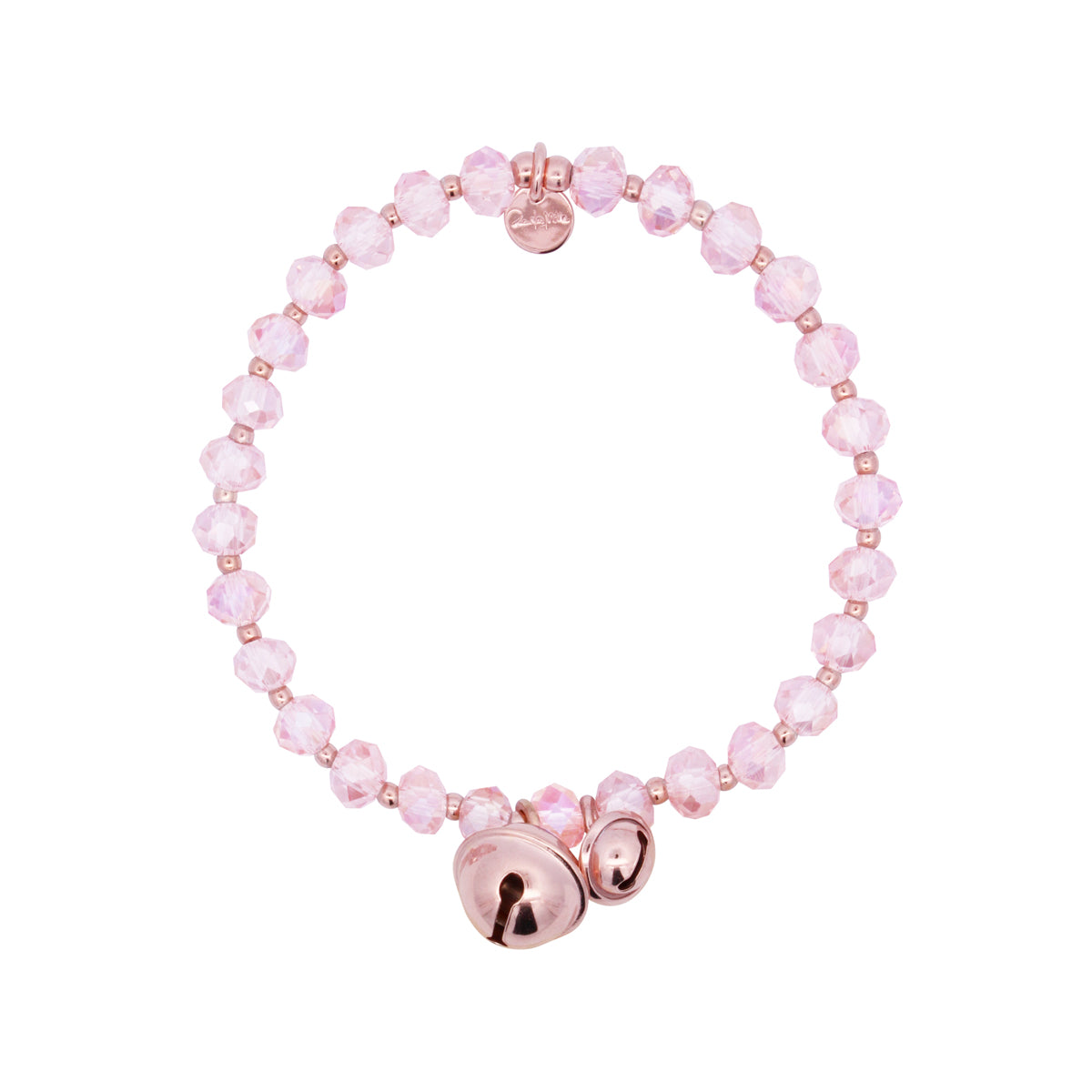 Bracciale elastico campanelli rosa - Crystal Rainbow