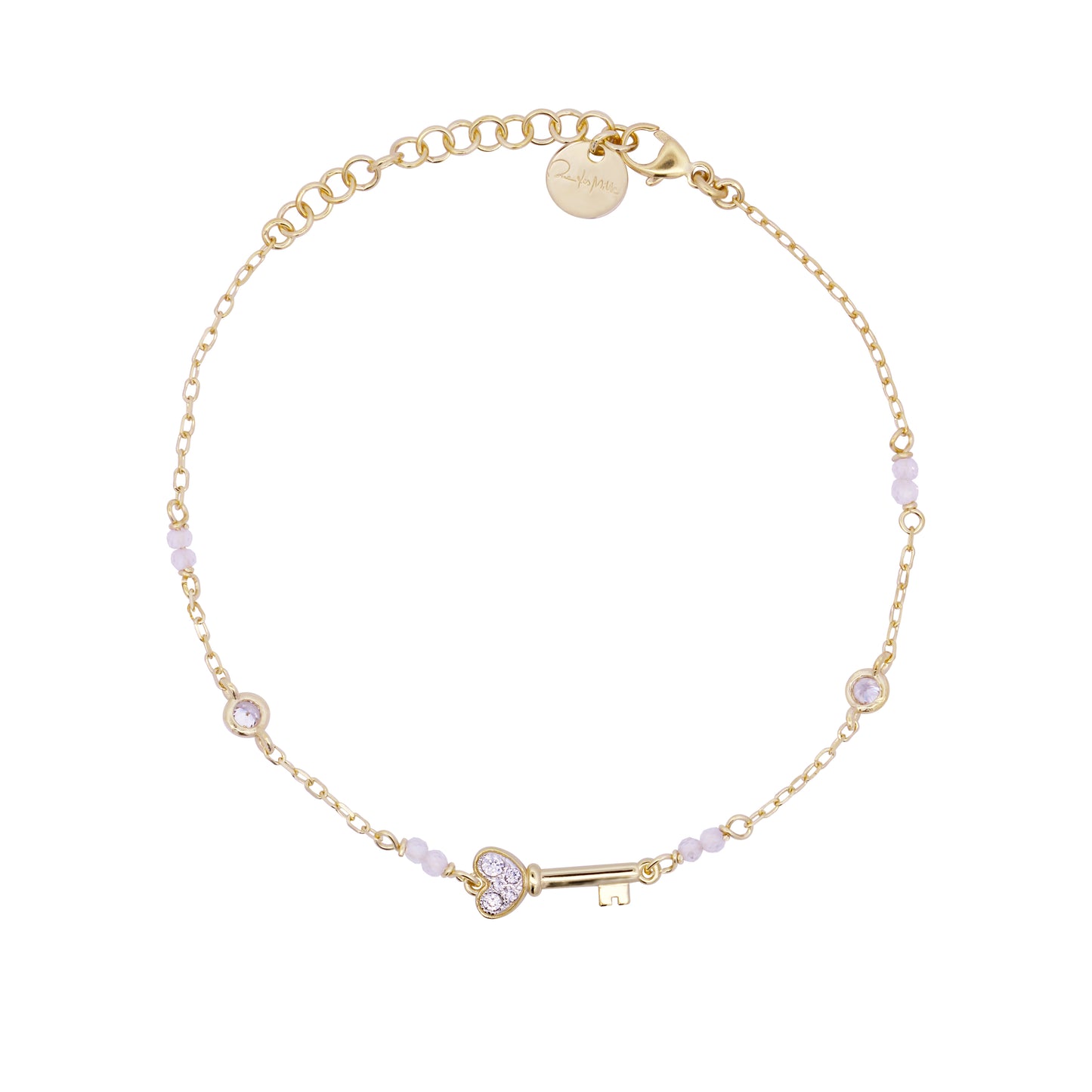 Bracciale catena castoni chiave small pavè - STARDUST TEN