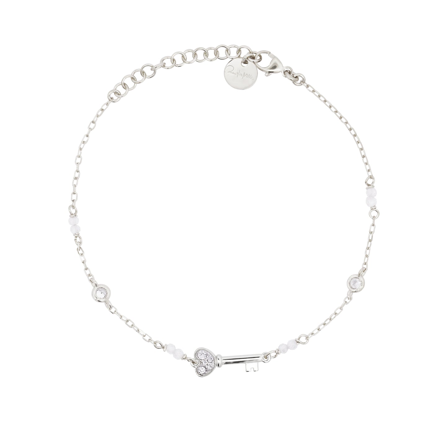 Bracciale catena castoni chiave small pavè - STARDUST TEN