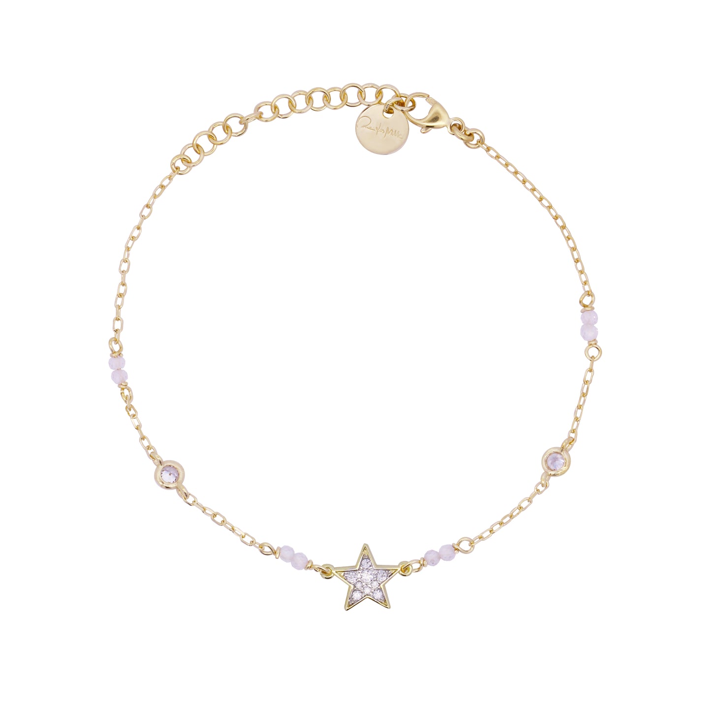 Bracciale catena castoni stella small pavè - STARDUST TEN