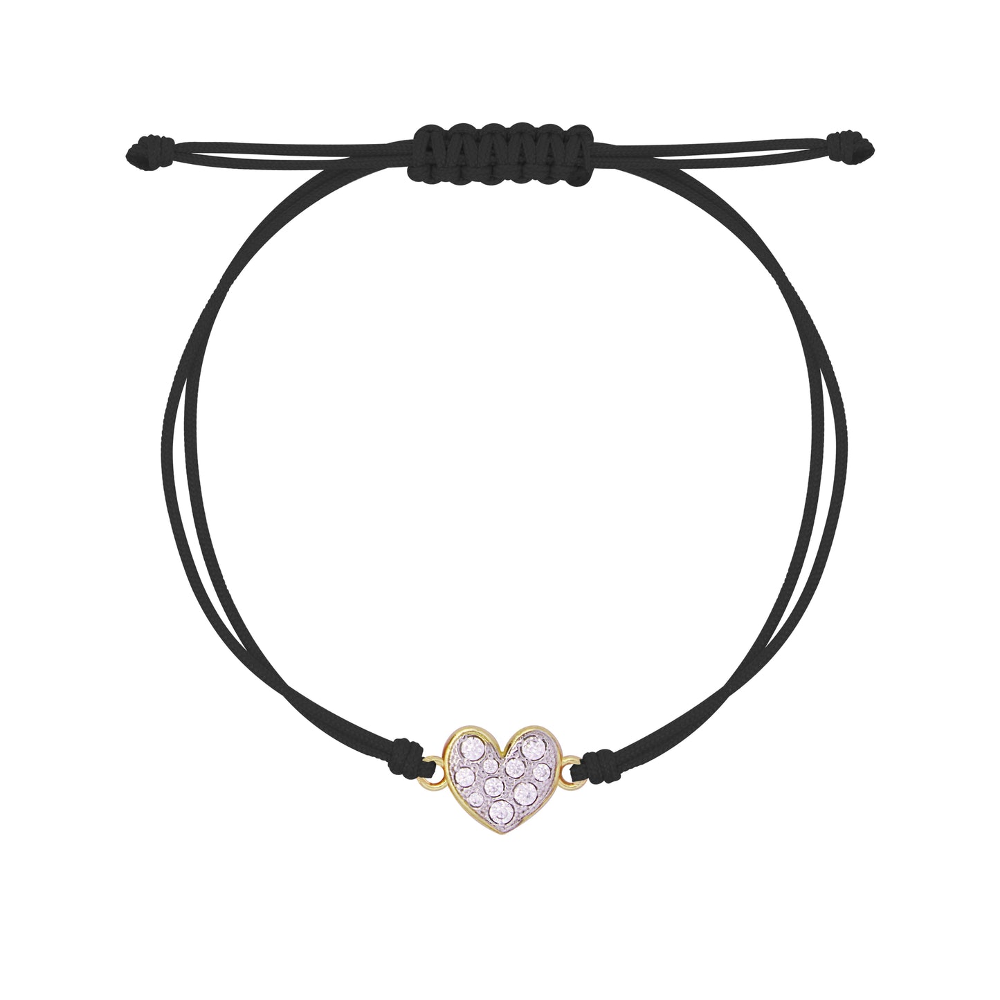 Bracciale tessuto cuore small pavè - STARDUST TEN