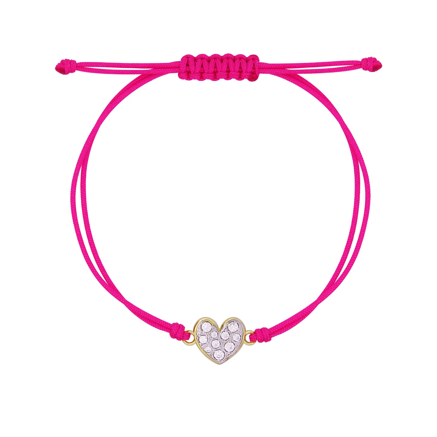 Bracciale tessuto cuore small pavè - STARDUST TEN