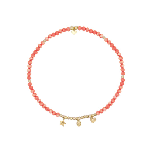 Cavigliera Elastica corallo - Anklets Mania