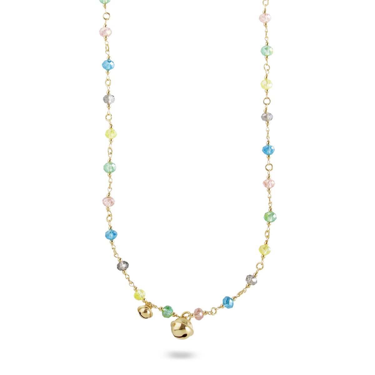 Collana lunga campanelli multicolor - Crystal Rainbow