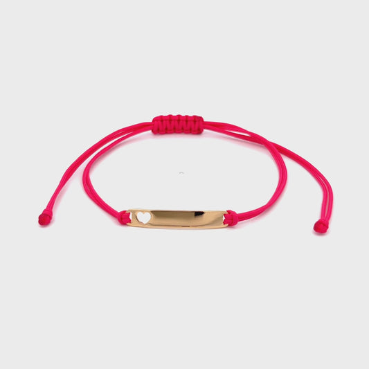 Cavigliera tessuto fucsia e lastra - Anklets Mania