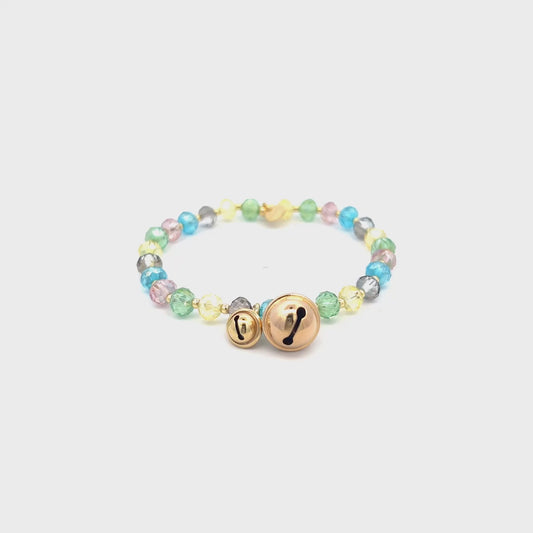 Bracciale elastico campanelli multicolor - Crystal Rainbow