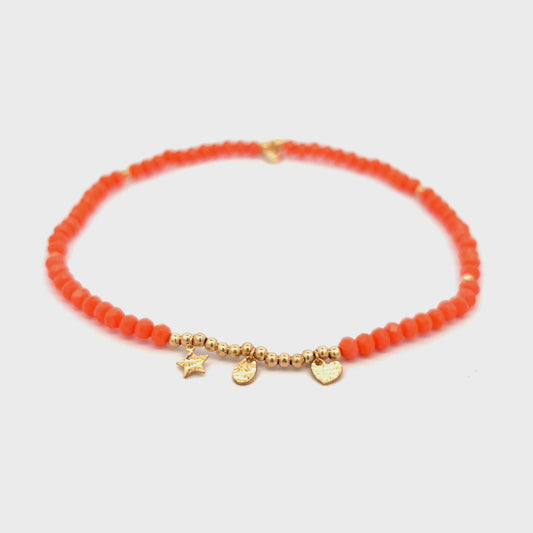 Cavigliera Elastica arancione - Anklets Mania