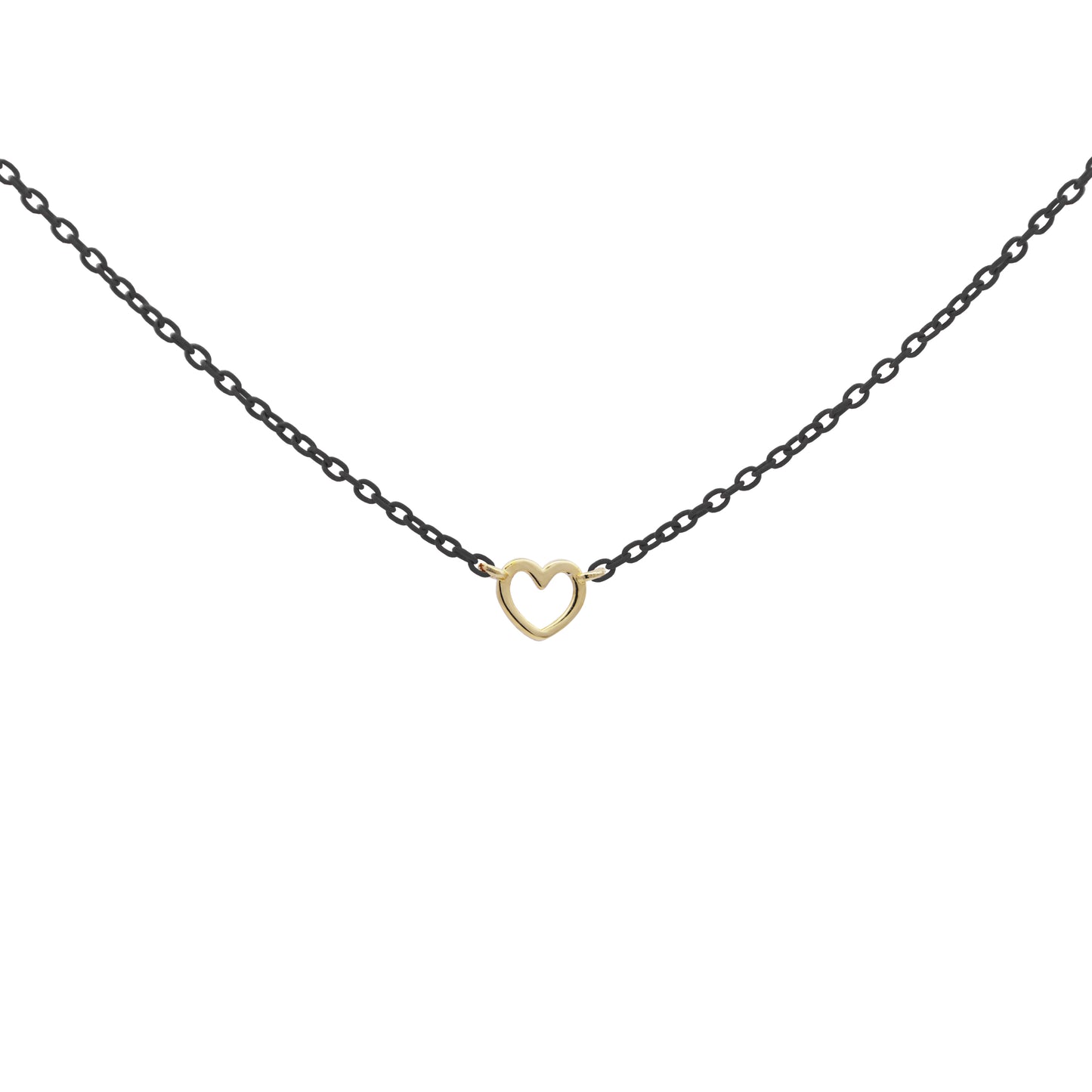 Girocollo linea del cuore catena con vernice - ORO18KT