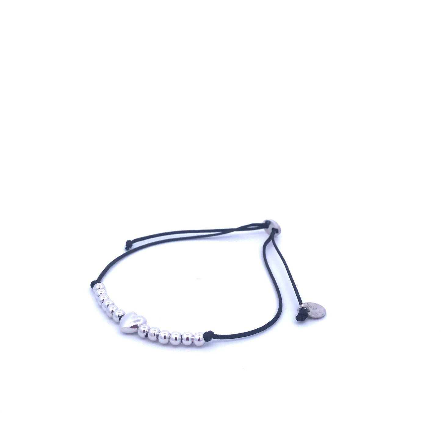 Bracciale Sfere e tessuto Cuore