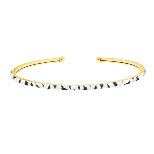 Bracciale Rigido Manetta – Smalto Zebrato