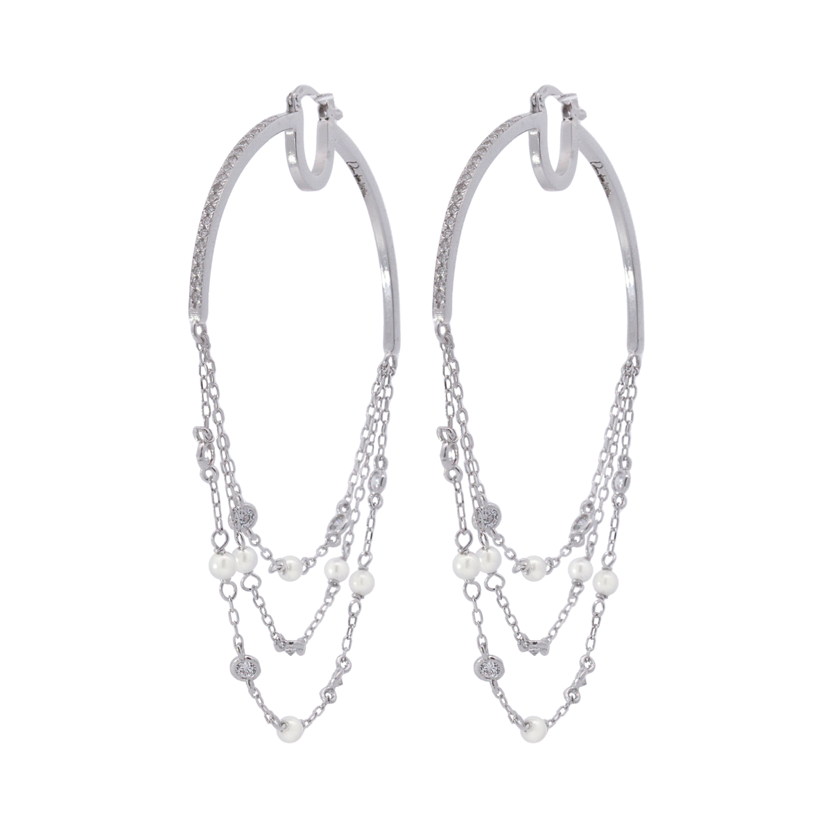 ORECCHINI BIG HOOPS TRE FILI - GALACTICA ICE